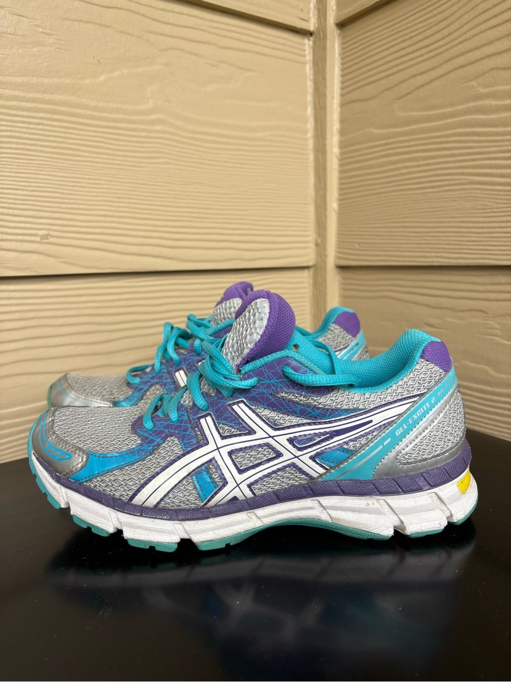 Asics Silver Teal & Purple Women's Running Shoes